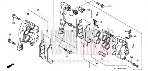 VORDERRAD-BREMSSATTEL XRV750S de 1995
