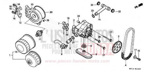 OELPUMPE/OELFILTER XRV750V de 1997