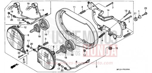 SCHEINWERFER XRV750W de 1998