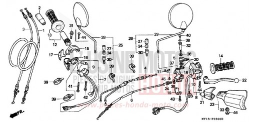 HEBELGRIFF/SCHALTER/KABEL XRV750X de 1999