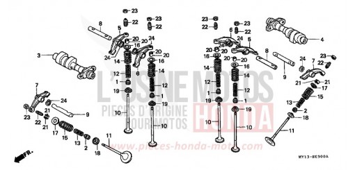 NOCKENWELLE/VENTIL XRV750Y de 2000