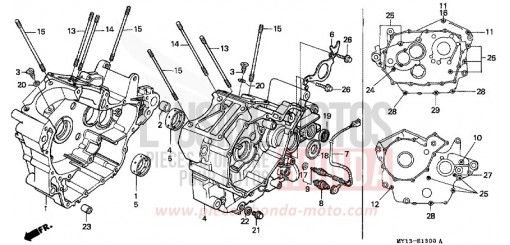 KURBELGEHAEUSE XRV750Y de 2000