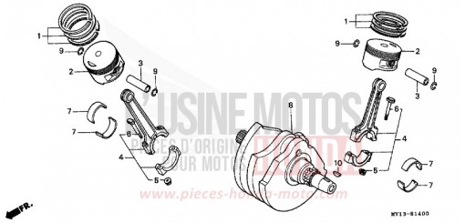 KURBELWELLE/KOLBEN XRV750Y de 2000