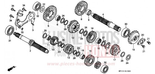 GETRIEBE XRV750Y de 2000