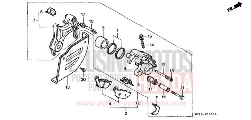 HINTERRAD-BREMSSATTEL XRV750Y de 2000
