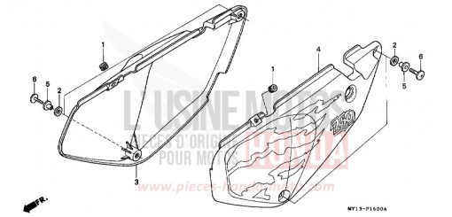 SEITENABDECKUNG XRV750Y de 2000
