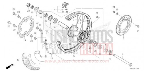 HINTERRAD CRF450RP de 2023