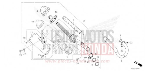 ABGAS-SCHALLDAEMPFER CRF250RP de 2023