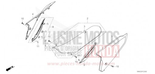 SITZ/SEITENABDECKUNG CRF450RP de 2023