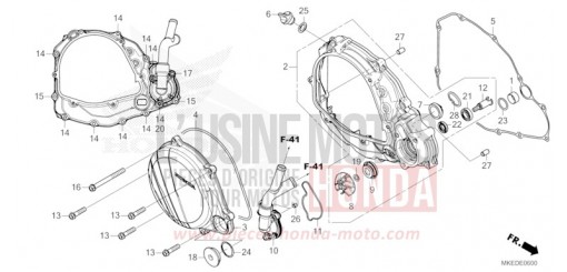 KURBELGEHAEUSEABDECKUNG/WASSERPUMPE CRF450RXP de 2023