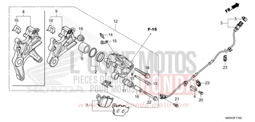 HINTERRAD-BREMSSATTEL NC750XAM de 2021