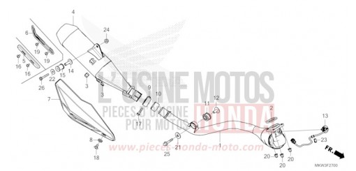 ABGAS-SCHALLDAEMPFER NC750XAP de 2023