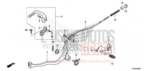 PEDAL/KICKSTARTER-ARM CRF110FH de 2017