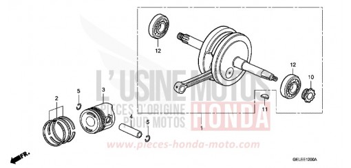 KURBELWELLE/KOLBEN CRF50F4 de 2004
