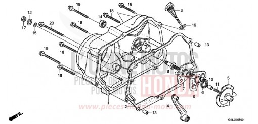 KURBELGEHAEUSEABDECKUNG CRF50FD de 2013