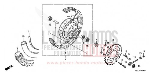 HINTERRAD CRF50FD de 2013