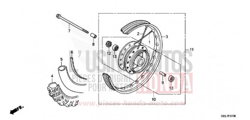VORDERRAD CRF50FE de 2014