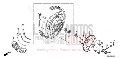 HINTERRAD CRF50FE de 2014