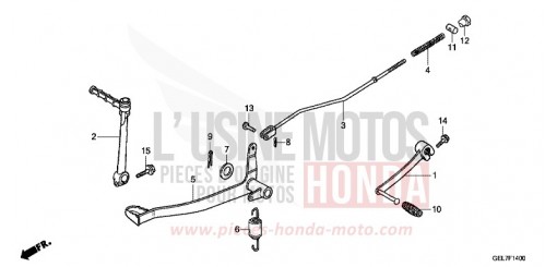 BREMSPEDAL/KICKSTARTER-ARM CRF50FE de 2014