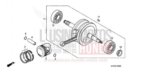 VILEBREQUIN/PISTON CRF70F4 de 2004