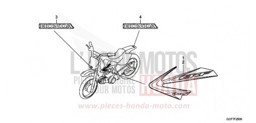 RAYURE/MARQUE CRF70FC de 2012