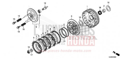 EMBRAYAGE CRF250RLAH de 2017