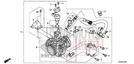 DROSSELKLAPPENGEHAEUSE CRF250RLAH de 2017