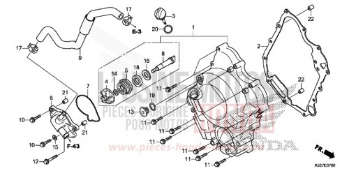 KURBELGEHAEUSEABDECKUNG/WASSERPUMPE SH300AK de 2019