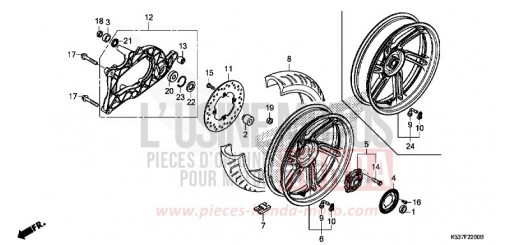 HINTERRAD/SCHWINGE SH300AK de 2019