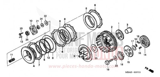 EMBRAYAGE VT750C21 de 2001