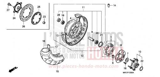 HINTERRAD VT750C28 de 2008