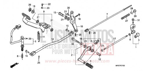 PEDAL VT750C28 de 2008