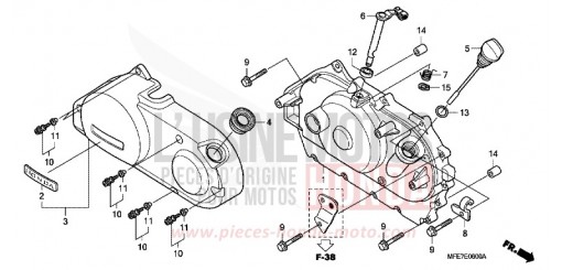 KURBELGEHAEUSEABDECKUNG VT750C2BA de 2010