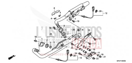 ABGAS-SCHALLDAEMPFER VT750C2BA de 2010