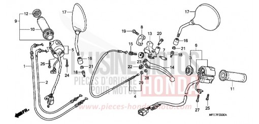 HEBELGRIFF/SCHALTER/KABEL VT750C2SA de 2010