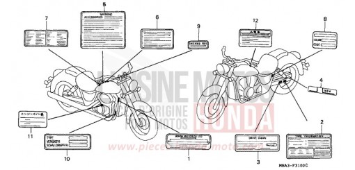 WARNETIKETT VT750C2V de 1997