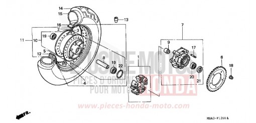 HINTERRAD VT750C2W de 1998
