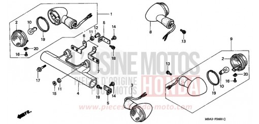 BLINKER VT750C2W de 1998