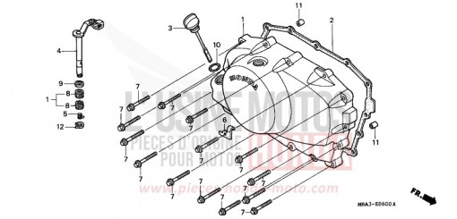 KURBELGEHAEUSEABDECKUNG VT750C2X de 1999