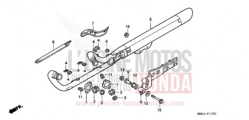 ABGAS-SCHALLDAEMPFER VT750C2X de 1999