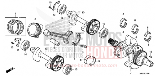 VILEBREQUIN/PISTON NC750XDG de 2016