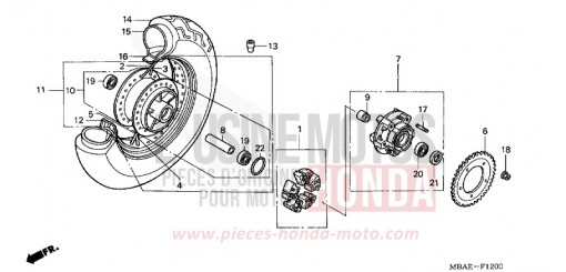 HINTERRAD VT750C2Y de 2000