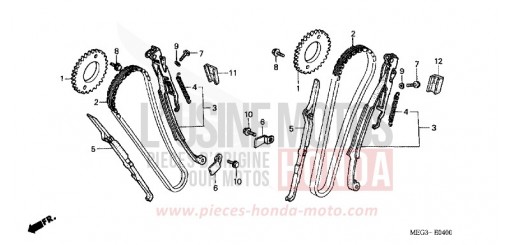 NOCKENWELLENKETTE/SPANNVORRICHTUNG VT750CA6 de 2006