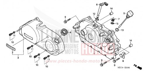 KURBELGEHAEUSEABDECKUNG VT750CA6 de 2006