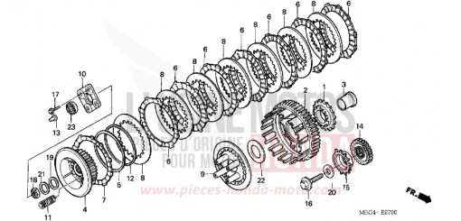 KUPPLUNG VT750CA6 de 2006