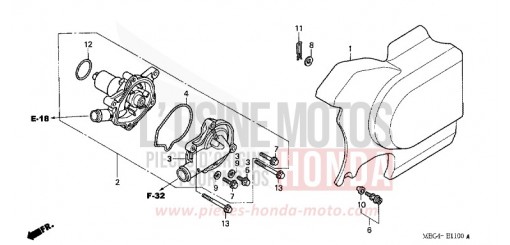 WASSERPUMPE VT750CA6 de 2006