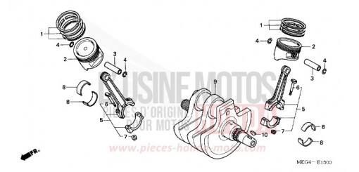 KURBELWELLE VT750CA6 de 2006
