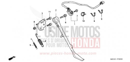 SEITENSTAENDER VT750CA6 de 2006