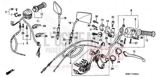 HEBELGRIFF/SCHALTER/KABEL CA125V de 1997