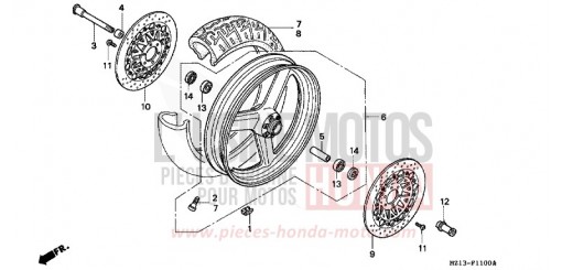 VORDERRAD CB1000FT de 1996